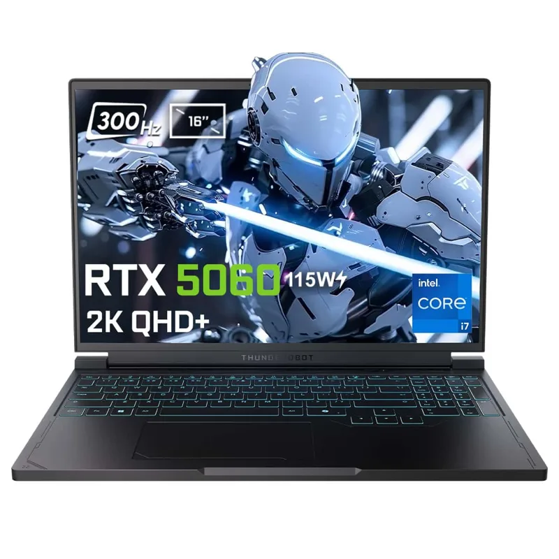 Thunderobot RS16 Intel Core i7-14700HX GeForce RTX 5060 8GB 115W 32GB DDR5 1TB SSD 16 inç 2K QHD+ 300Hz FreeDos Gaming Laptop (RS16-i7147HX56C1Q300RBv1)