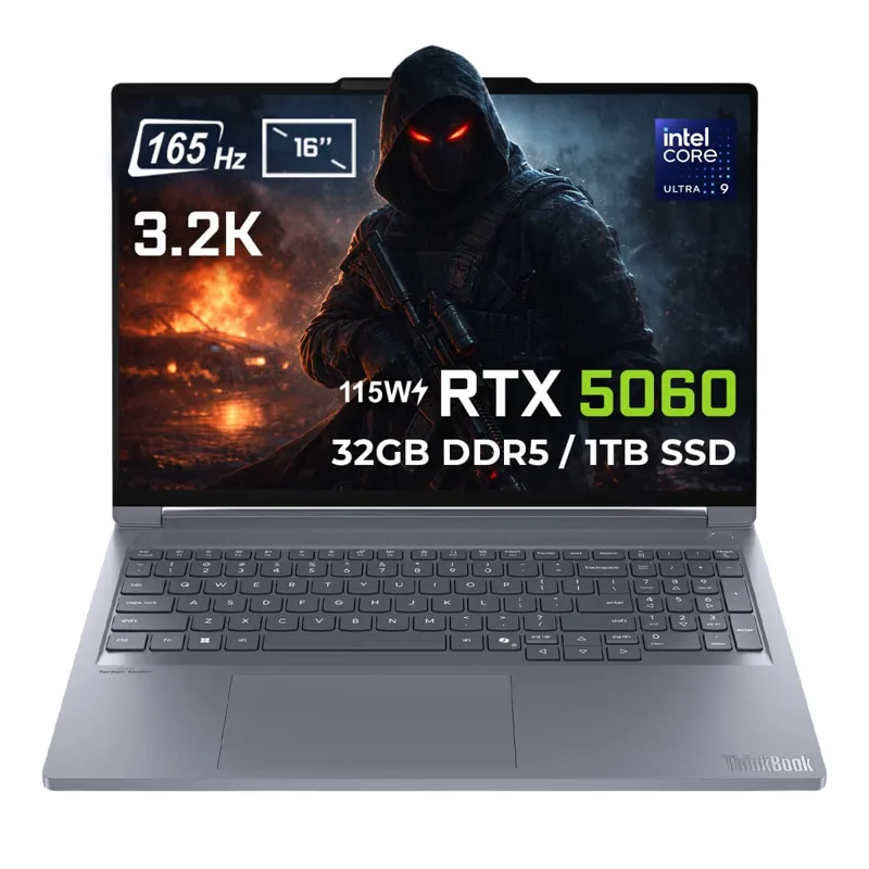 Lenovo ThinkBook 16p G6 IAX Intel Core Ultra 9-275HX GeForce RTX 5060 8GB 115W 32GB DDR5 1TB SSD 16 inç 3.2K 165Hz IPS FreeDos Gaming Laptop (21R0001JTX)