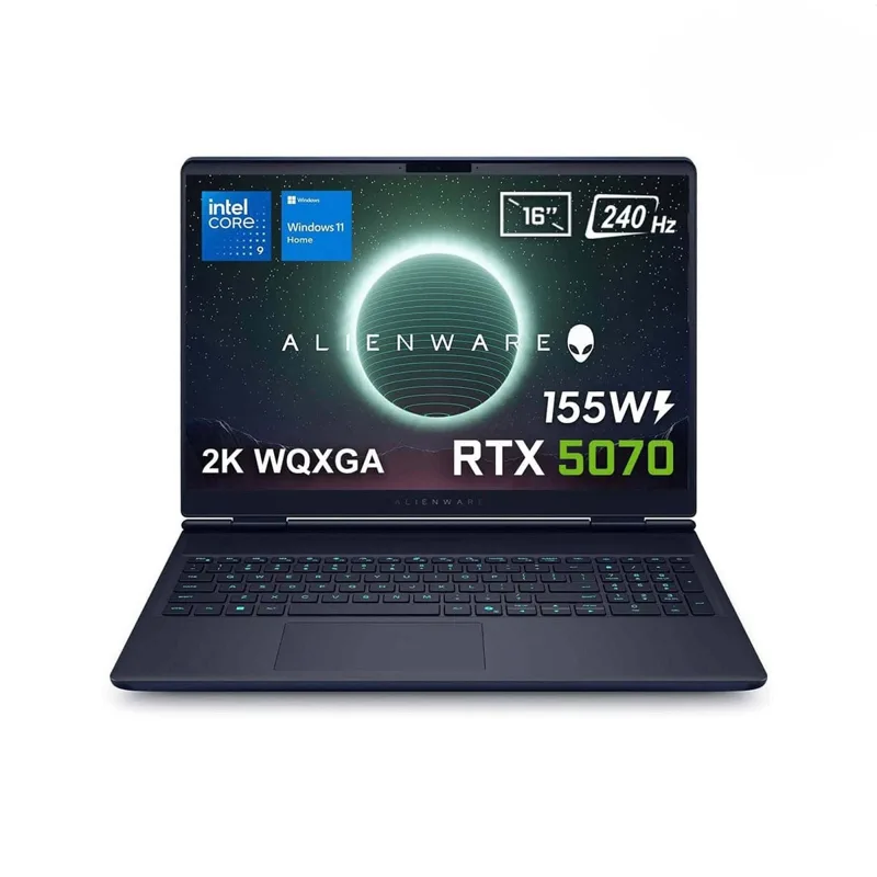 Dell Alienware 16X Aurora Intel Core Ultra 9-275HX GeForce RTX5070 8GB 155W 32GB DDR5 1TB SSD 16 inç 2K WQXGA 240Hz 3ms WVA W11 Home Gaming Laptop (AC16251-CU932157W) – 2 Yıl Yerinde Servis Garantisi