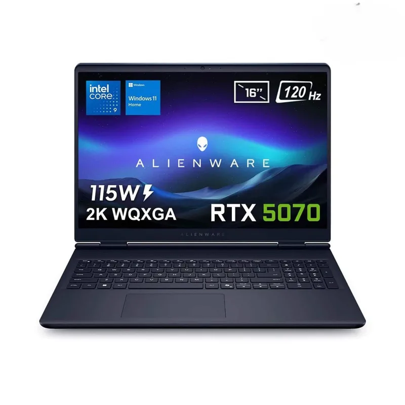 Dell Alienware 16 Aurora Intel Core 9-270H GeForce RTX 5070 8GB 115W 32GB DDR5 1TB SSD 16 inç 2K WQXGA 120Hz WVA W11 Home Gaming Laptop (AC16250-C932157W) – 2 Yıl Yerinde Servis Garantisi