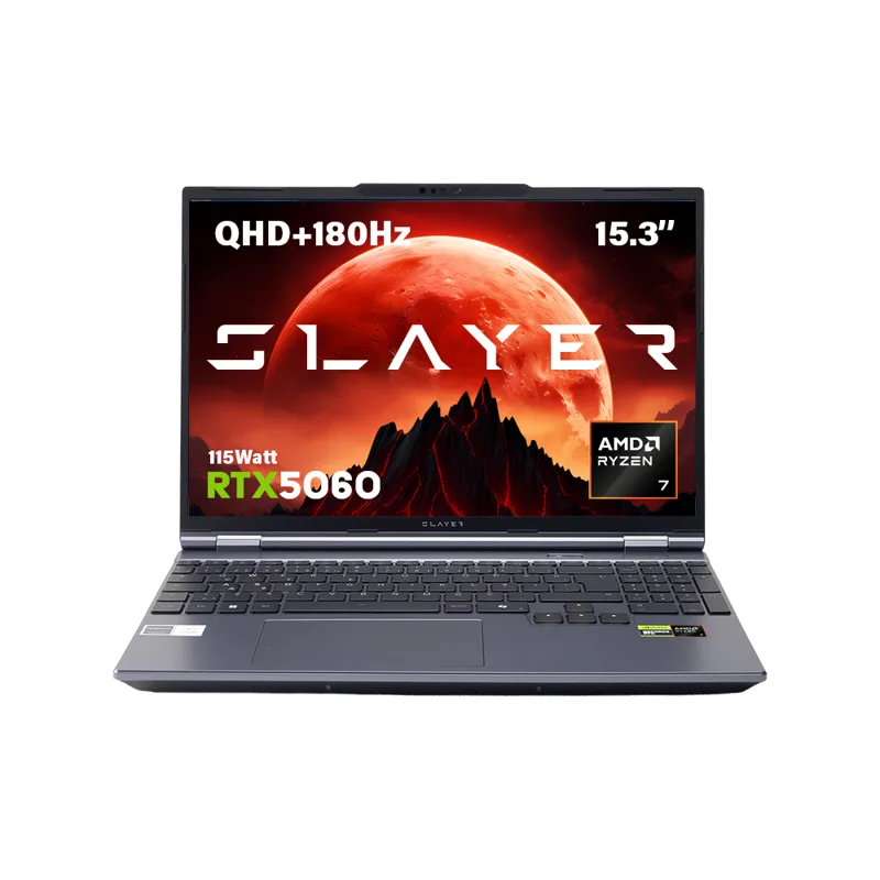Game Garaj Slayer R7T2-5060 C1 AMD Ryzen 7 255 RTX5060 16GB RAM 500GB SSD 15.3'' QHD+ 180Hz FreeDos Oyuncu Laptop