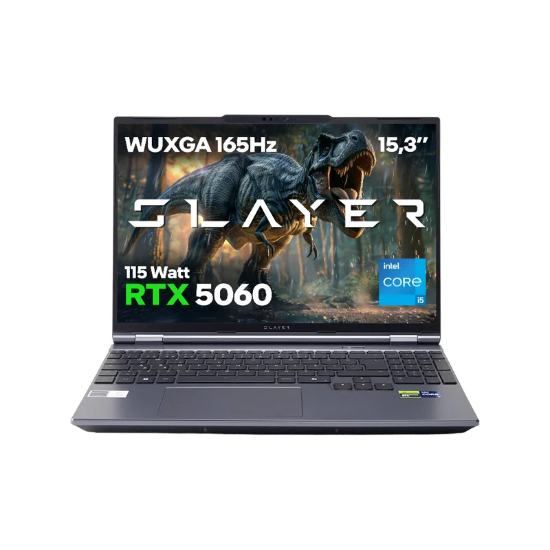 Game Garaj Slayer X5T2-5060 C1 Intel Core i5 14450HX RTX5060 16GB RAM 500GB SSD 15.3'' WUXGA 165Hz FreeDos Oyuncu Laptop