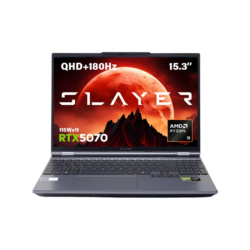 Game Garaj Slayer R9T2-5070 C4 AMD Ryzen 9 8945HX RTX5070 32GB RAM 1TB SSD 15.3'' QHD+ 180Hz FreeDos Oyuncu Laptop