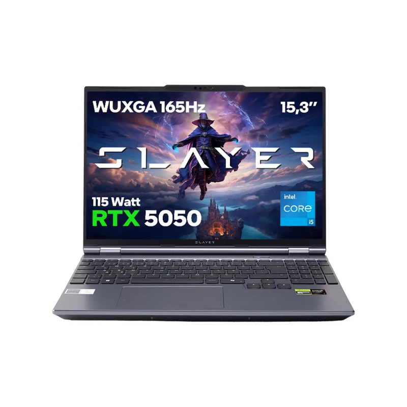 Game Garaj Slayer X5T2-5050 C1 Intel Core i5-14450HX RTX5050 16GB RAM 500GB SSD 15.3'' WUXGA 165Hz FreeDos Oyuncu Laptop