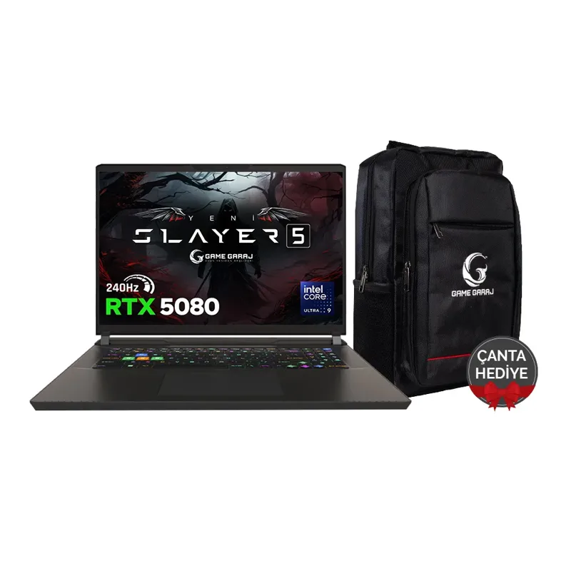 Game Garaj Slayer5 9XL-5080 Intel Ultra 9 275HX RTX5080 17" QHD+ FreeDos 240Hz Oyuncu Laptop