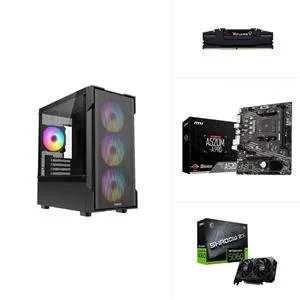 AMD R7 5700 - RTX 5050 - A520M - 500GB M.2 SSD - 16GB RAM