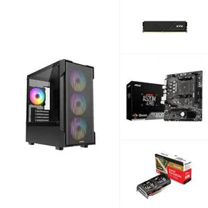 AMD R7 5700 - RX 7600 - A520M - 512GB SSD - 16GB RAM