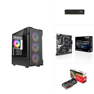 AMD R5 5500 - RX 7600 - A520M - 500GB SSD - 16GB RAM