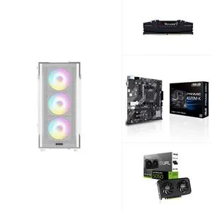 AMD R5 5500 - RTX 5050 - A520M - 500GB M.2 SSD - 16GB RAM